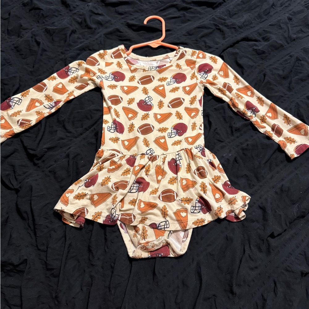 Kids Casual Dress with Sports Print